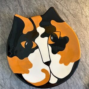 Cats By Nina Cat-Shaped Ceramic Plate
